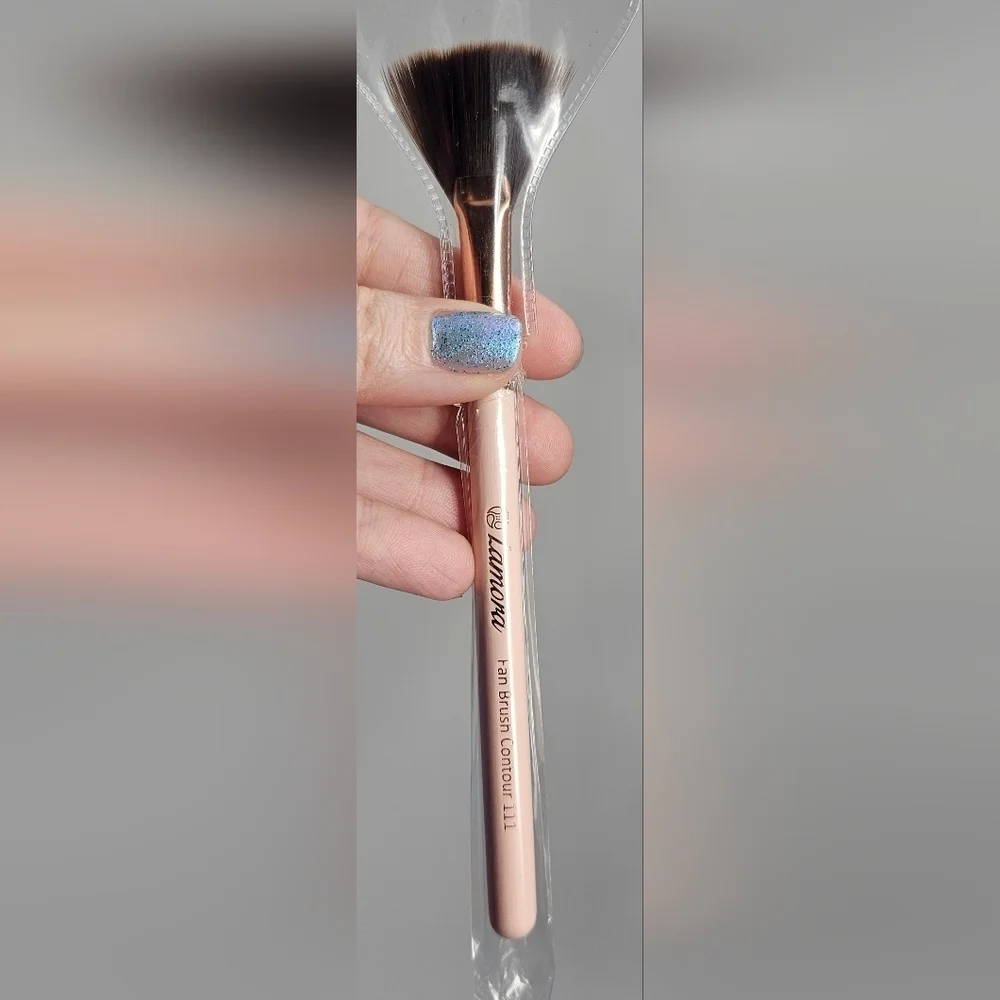 Lamora Pro Face Contour Brush Set Of 5 Contouring Sculpting & Highlighting Pink